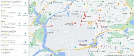 taxi sydney airport map